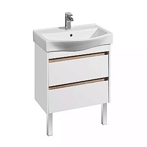 Тумба с раковиной Акватон Нортон 65 белая для ванной в интернет-магазине Sanbest