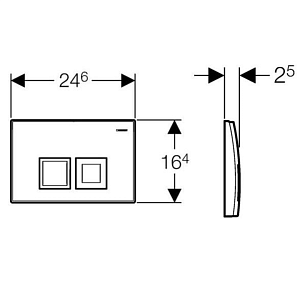 Кнопка для инсталляции  Geberit Delta 50 глянцевый хром купить в интернет-магазине сантехники Sanbest