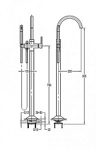 Смеситель для ванны Cezares ECO-VDP-NOP черный купить в интернет-магазине сантехники Sanbest