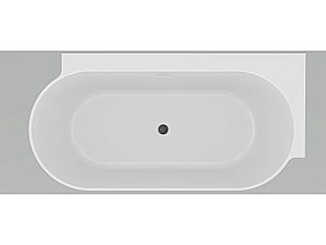 Ванна акриловая Ravak FREEDOM Corner II TEC 175x86 белая/слив-перелив черный матовый купить в интернет-магазине Sanbest