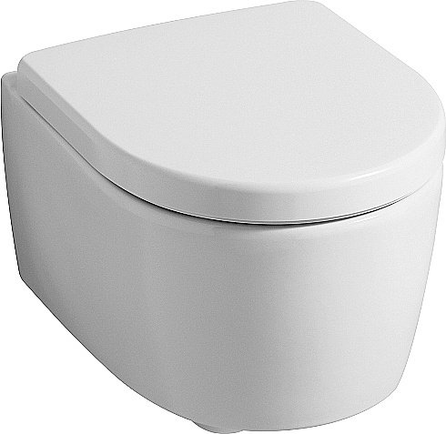 Унитаз подвесной Geberit iCon 204070000 белый, с крышкой микролифт, безободковый купить в интернет-магазине Sanbest