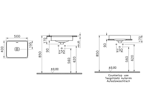 Раковина VitrA Metropole 7534B003-0673 белая купить в интернет-магазине Sanbest