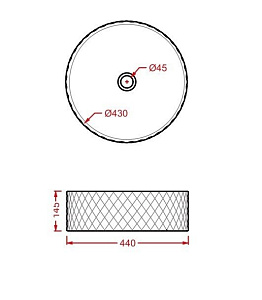 Раковина накладная Artceram ROMBO 44 OSL009 03 00 черная купить в интернет-магазине Sanbest