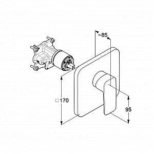 Смеситель для душа Kludi Pure&Style 406553975 черный купить в интернет-магазине сантехники Sanbest