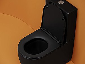 Унитаз напольный Ceramica Nova Metropol CN4001TMB черный матовый, с крышкой микролифт, с бачком, безободковый, слив-торнадо купить в интернет-магазине Sanbest