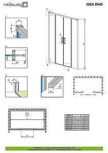 Душевая дверь Radaway Idea DWD 190 купить в интернет-магазине Sanbest