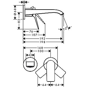 Смеситель для раковины Hansgrohe Vivenis 75050670 черный матовый купить в интернет-магазине сантехники Sanbest