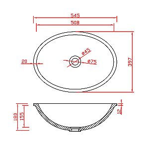 Раковина под столешницу Montebianco PIETRO DUE 11023 белая матовая купить в интернет-магазине Sanbest