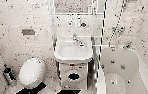 Раковина на стиральную машину Кувшинка Юни 50 белая купить в интернет-магазине Sanbest