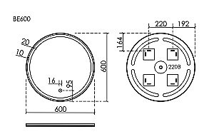 Зеркало Sancos Bella BE600 белое в ванную от интернет-магазине сантехники Sanbest