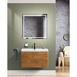Тумба с раковиной Belbagno DUE 80 ручки в комплекте, Rovere Nature для ванной в интернет-магазине Sanbest