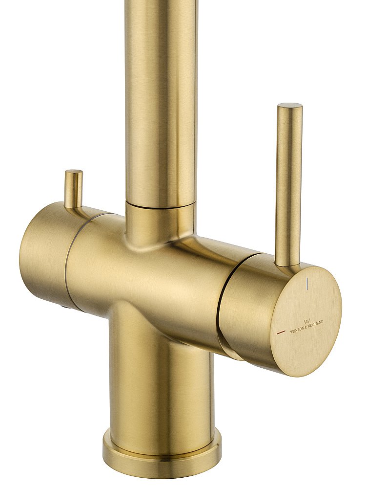 Смеситель для кухни WONZON & WOGHAND WW-88458009-BG брашированное золото купить в интернет-магазине сантехники Sanbest