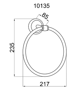 Полотенцедержатель-кольцо Boheme Vogue Bianco 10135 купить в интернет-магазине сантехники Sanbest