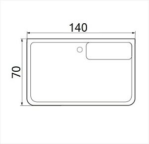 Ванна акриловая WEMOR 140/70/55 S купить в интернет-магазине Sanbest