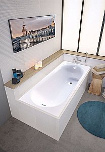 Ванна из искусственного камня Marmo Bagno Патриция 180х80 MB-PA180-80 белая купить в интернет-магазине Sanbest
