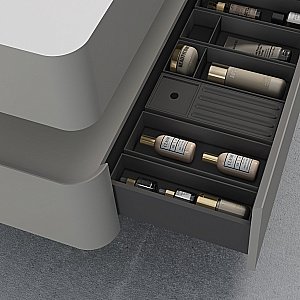 Тумба с раковиной Vincea Caprise 100 VMC-4CA100MLG/VCB-4CA100MWLG светло-серый матовый для ванной в интернет-магазине Sanbest