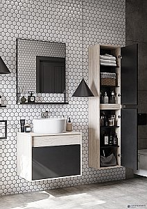 Пенал Акватон Лофт Урбан 37 графит/дуб орегон для ванной в интернет-магазине сантехники Sanbest