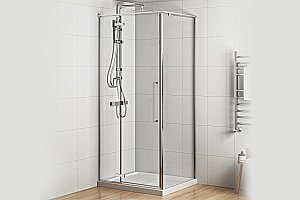 Душевой уголок Royal Bath BERN-V 90х80 RB9080-T-CH стекло матовое/профиль хром купить в интернет-магазине Sanbest