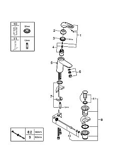Смеситель для раковины Grohe Eurostyle New 33558003 хром купить в интернет-магазине сантехники Sanbest