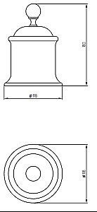Баночка Migliore Provance ML.PRO-60.527.BR белая/бронза с декором купить в интернет-магазине сантехники Sanbest