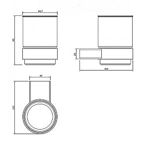 Стакан Milacio Ultra MCU.961.GD золото купить в интернет-магазине сантехники Sanbest