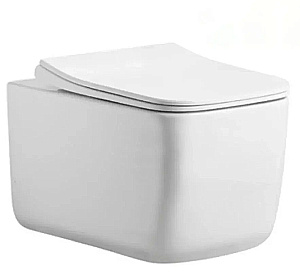 Унитаз подвесной beWash Schutz BKWHT002525 белый, безободковый, с крышкой микролифт, слив торнадо купить в интернет-магазине Sanbest