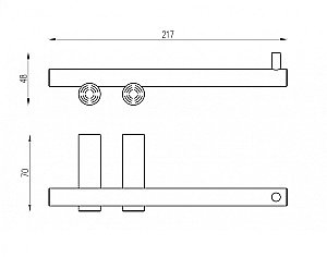 Держатель туалетной бумаги Abber Osten 316 AA1831BG брашированное золото купить в интернет-магазине сантехники Sanbest