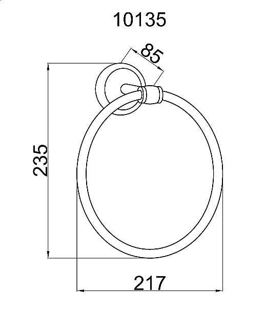 Полотенцедержатель-кольцо Boheme Vogue Bianco 10135 купить в интернет-магазине сантехники Sanbest
