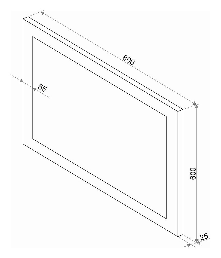 Зеркало с подсветкой Art&Max Soli AM-Sol-800-600-DS-F-H 80x60 в ванную от интернет-магазине сантехники Sanbest