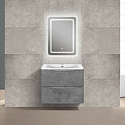 Тумба с раковиной Vincea PAOLA VMC-2P600BT + VCB-2VP600W 60 бетон для ванной в интернет-магазине Sanbest