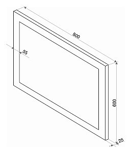 Зеркало с подсветкой Art&Max Soli AM-Sol-800-600-DS-F-H 80x60 в ванную от интернет-магазине сантехники Sanbest