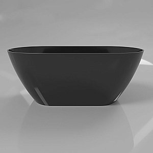 Ванна из искусственного камня WhiteCross Coral A 165x75 черный глянец купить в интернет-магазине Sanbest