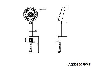 Душевой гарнитур Aquatek AQ2030MB черный купить в интернет-магазине сантехники Sanbest