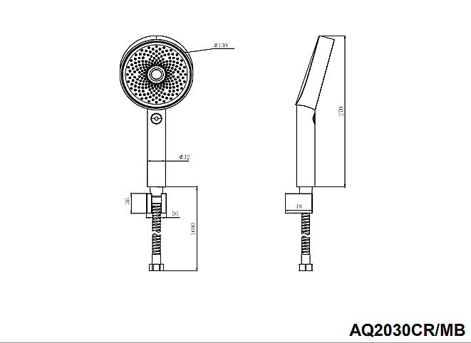 Душевой гарнитур Aquatek AQ2030MB черный купить в интернет-магазине сантехники Sanbest