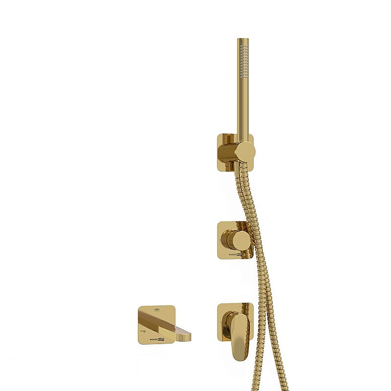 Смеситель для ванны WasserKRAFT Neckar SET2854 золото купить в интернет-магазине сантехники Sanbest