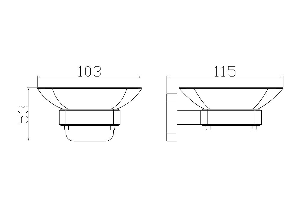 Мыльница с держателем WONZON & WOGHAND STILL, Хром (WW-6622) купить в интернет-магазине сантехники Sanbest