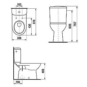 Унитаз-компакт Jika Deep by Jika 8.2261.7.000.242.1 белый, с бачком купить в интернет-магазине Sanbest