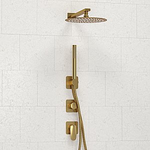 Душевая система WasserKRAFT Havel 3600 SET2831 золото матовое купить в интернет-магазине сантехники Sanbest