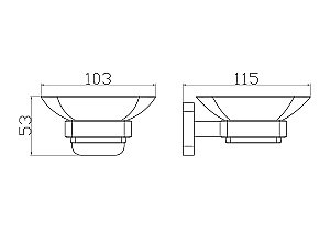 Мыльница с держателем WONZON & WOGHAND STILL, Хром (WW-6622) купить в интернет-магазине сантехники Sanbest