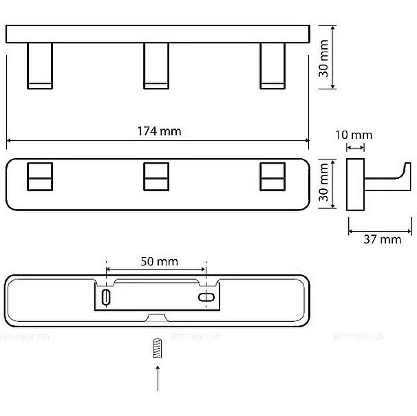 Крючок Bemeta Via 135006242 хром купить в интернет-магазине сантехники Sanbest