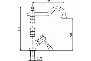 Смеситель для раковины Rav-Slezak Morava retro MK494/8SM бронза купить в интернет-магазине сантехники Sanbest