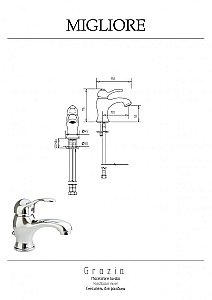 Смеситель для раковины Migliore Grazia 29689 Бронза купить в интернет-магазине сантехники Sanbest