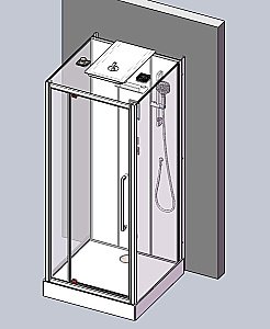 Душевая кабина Acquazzone Nikita 90SWS 90х95 с паром купить в интернет-магазине Sanbest