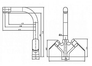 Смеситель для кухни Kaiser Arena 33066 купить в интернет-магазине сантехники Sanbest