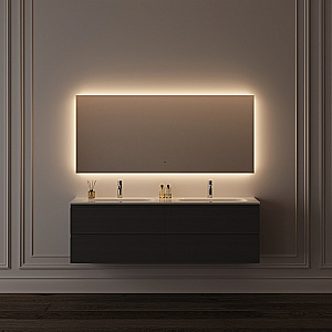 Зеркало с подсветкой Sancos Square 2.0 SQ2.1600 160х80 в ванную от интернет-магазине сантехники Sanbest