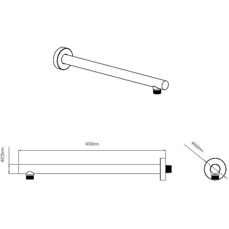 Верхний душ Vincea VSHD-42CGM вороненая сталь купить в интернет-магазине сантехники Sanbest