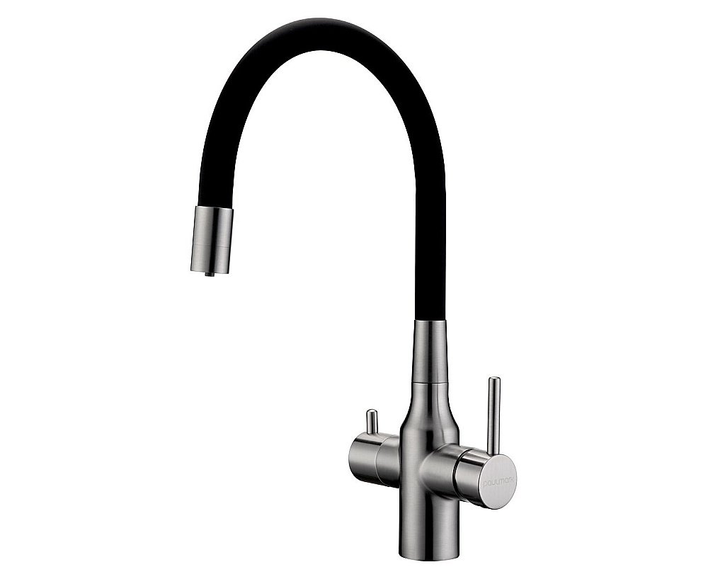 Смеситель для кухни Paulmark Salix Sa213419-BS брашированная сталь купить в интернет-магазине сантехники Sanbest