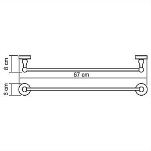 Полотенцедержатель WasserKRAFT Nau K-7730 купить в интернет-магазине сантехники Sanbest