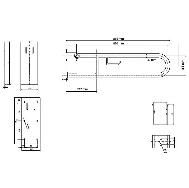 Поручень Bemeta Help 301407323 белый купить в интернет-магазине сантехники Sanbest