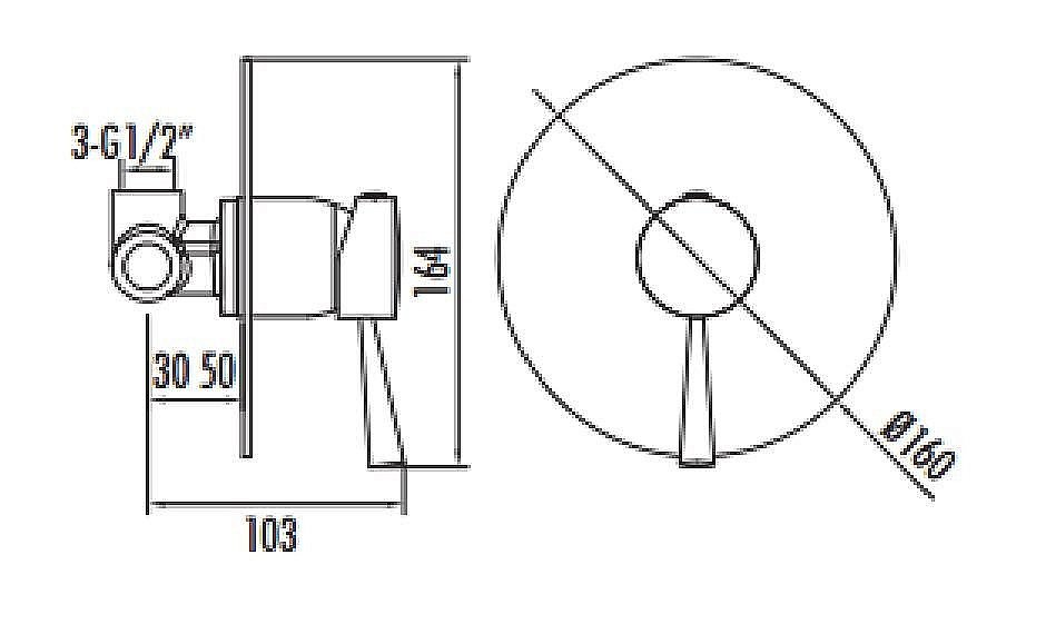 Смеситель для душа Creavit DFC2098 купить в интернет-магазине сантехники Sanbest